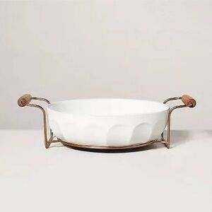 Hearth & Hand Magnolia Stoneware Baking Dish Oven-to-Table Set 500F Cream Fluted